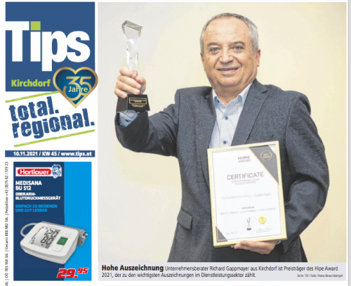 Tips Titelblatt Hipe Award 2021 Gewinner Gappmayer Richard